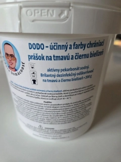 DODO - 2v1 ÚČINNÝ A FARBY CHRÁNIACI PRÁŠOK NA ČIERNU A TMAVÚ BIELIZEŇ  S AKTÍVNYM KYSLÍKOM UŽ PRI 30°C - 1 kg vedierko