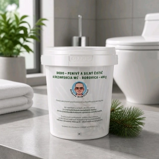 DODO – PENIVÝ A SILNÝ ČISTIČ A DEZINFEKCIA WC - BOROVICA – 1kg vedierko